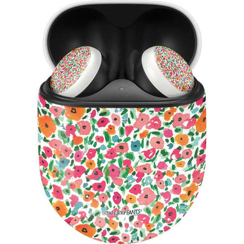 Bouffants and Broken Hearts Watercolor Floral Google Pixel Buds Skin